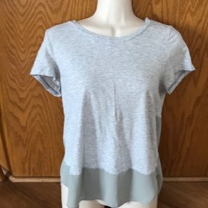 Express gray top w/ chiffon like detail - Size XS
